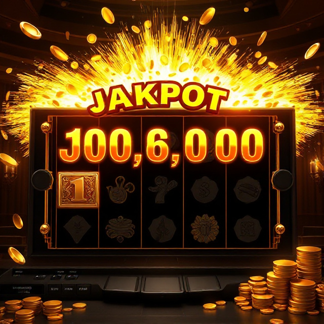 Progressive jackpot online slot screen with a golden jackpot counter